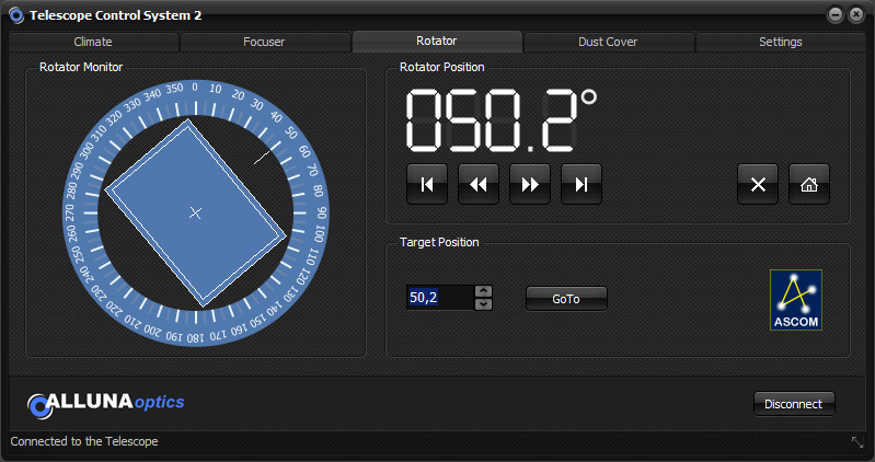 Telescope Instrument Rotator Control